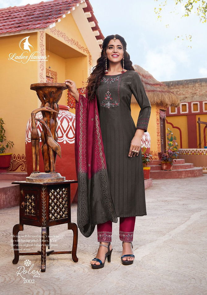 Rolex 2 By Ladies Flavour Readymade Designer Salwar Suits Catalog